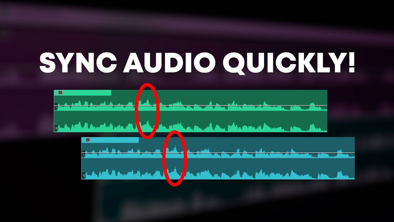 a screenshot of a computer saying sync audio quickly